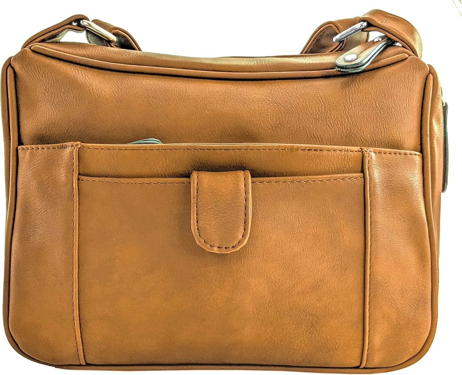 Magnum Concealed Carry Crossbody Handbag Gun Purse & Shoulder Bag with Adjustable Strap