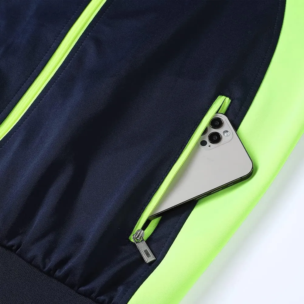 Men's Casual Tracksuit Long Sleeve Sweatsuit Athletic Set Full Zip Running Jogging Sports Jacket and Pants