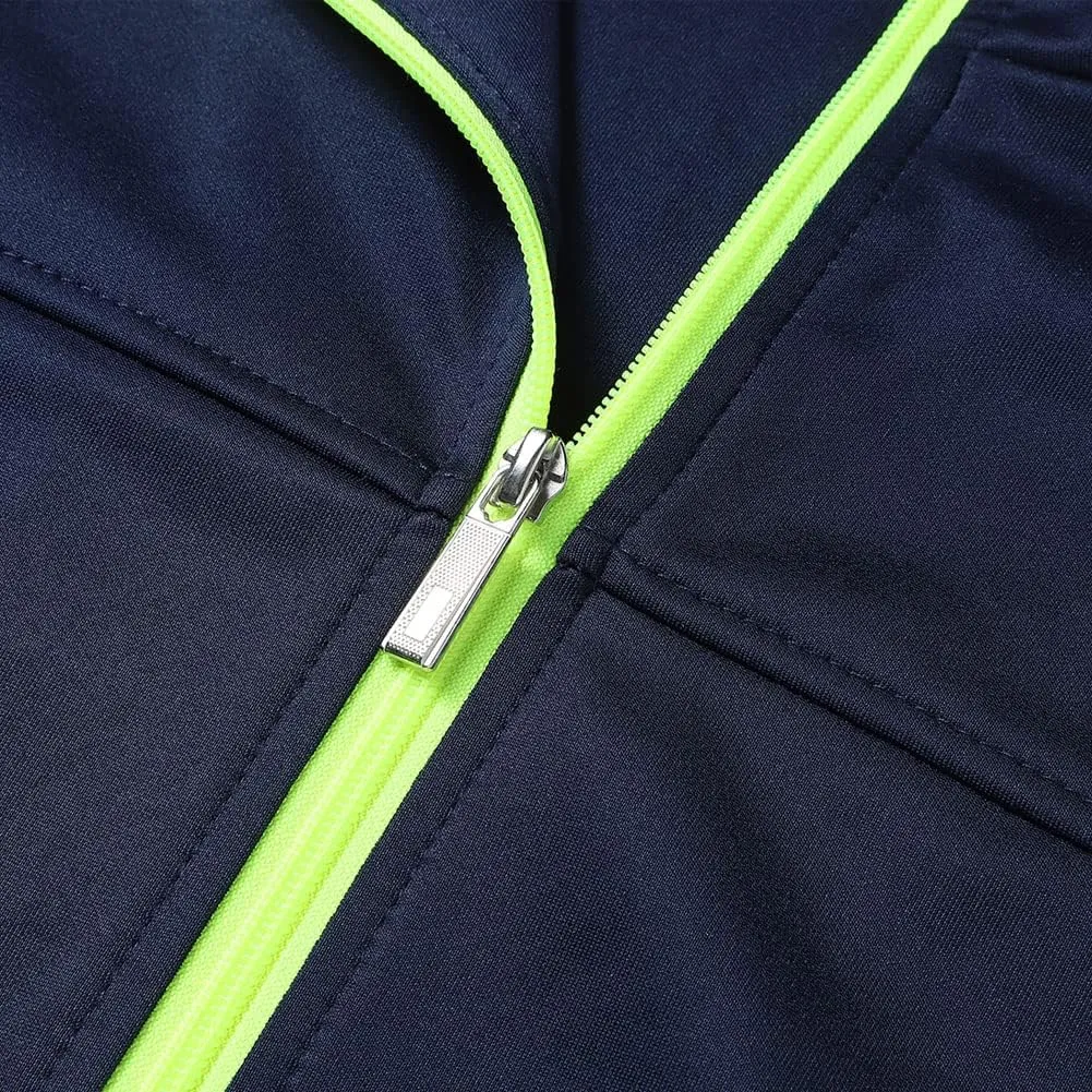 Men's Casual Tracksuit Long Sleeve Sweatsuit Athletic Set Full Zip Running Jogging Sports Jacket and Pants