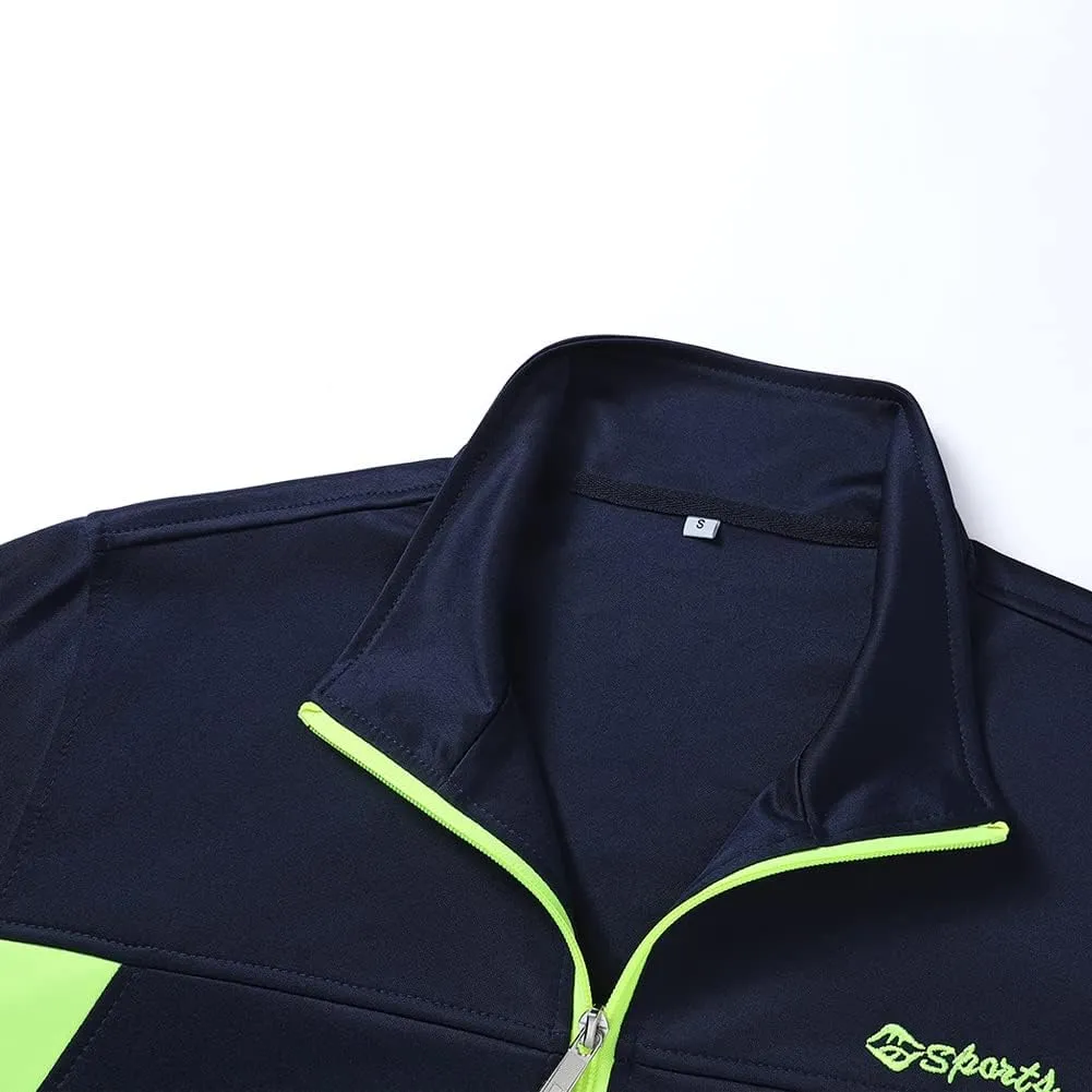 Men's Casual Tracksuit Long Sleeve Sweatsuit Athletic Set Full Zip Running Jogging Sports Jacket and Pants