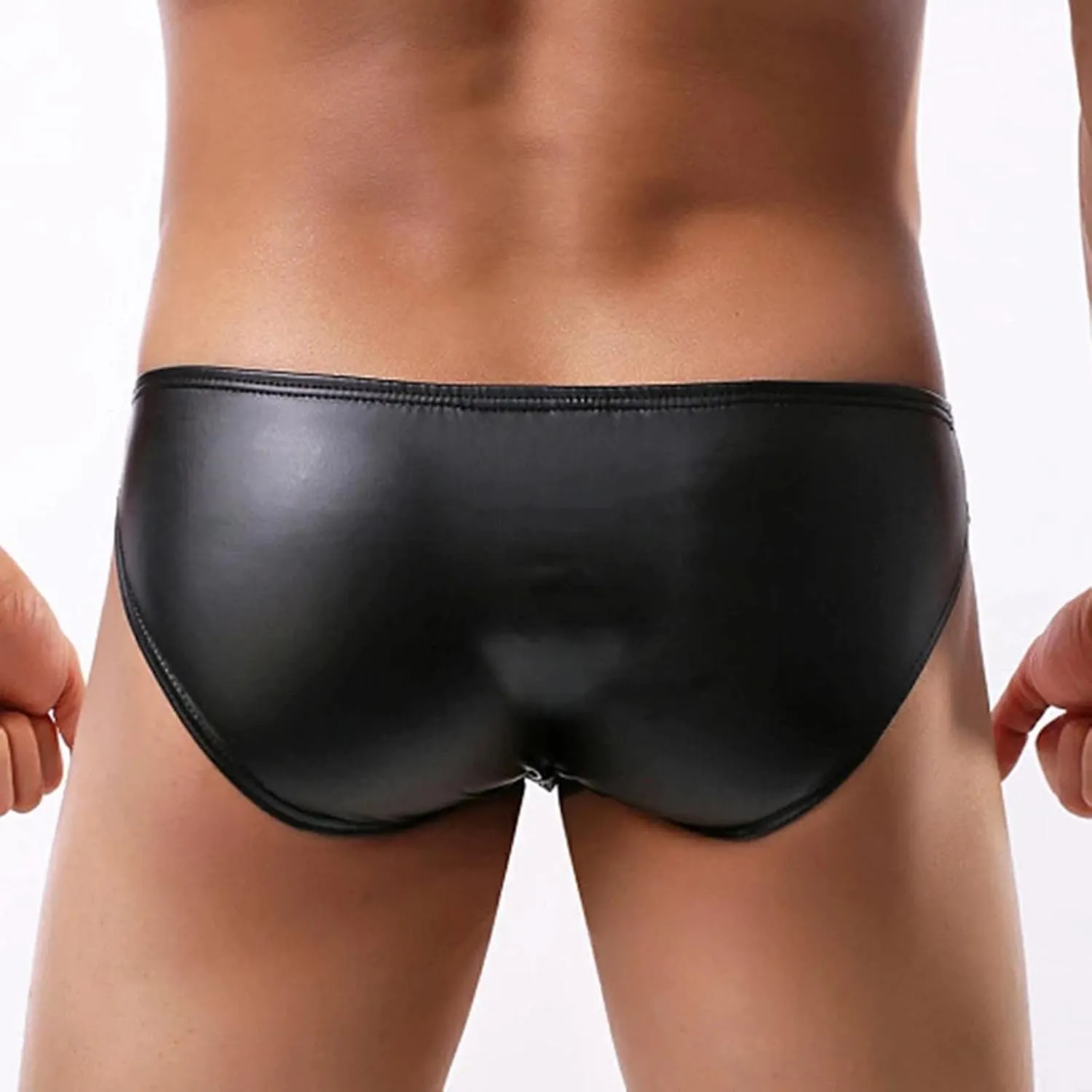 Men's Lingerie Underwear Men T Pants Nightclub Performance Imitation Leather Thong Sexy Men's Sexy Lingerie Thongs