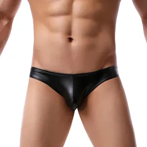 Men's Lingerie Underwear Men T Pants Nightclub Performance Imitation Leather Thong Sexy Men's Sexy Lingerie Thongs