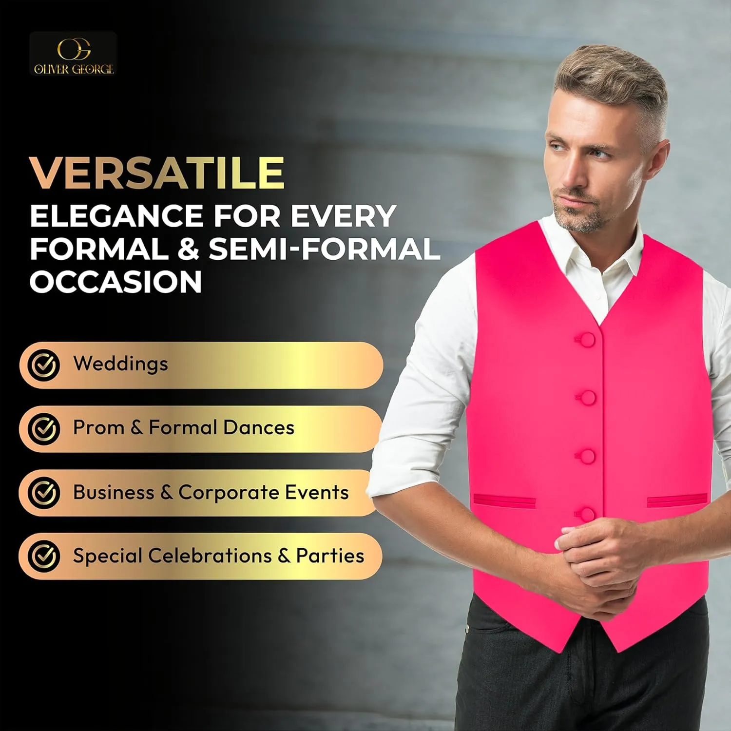 Men's Solid Formal Waistcoat Tuxedo Dress Vest Bow Tie Set for Suit or Tuxedo