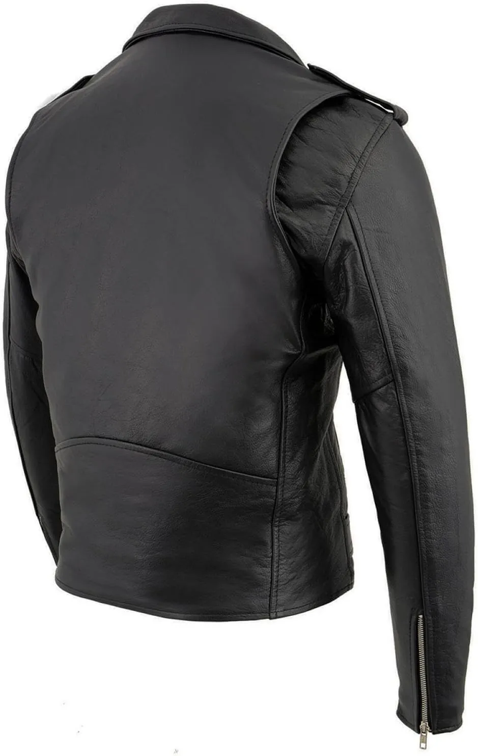 Milwaukee Leather LKM1781 Men's The Legend Classic Black Premium Leather Motorcycle Jacket w/Quilted Liner