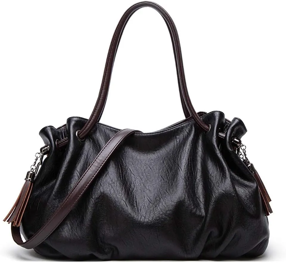 MINTEGRA Handbags for Women Hobo Shoulder Bags with Tassel Large Capacity Top Handle Bucket Bags