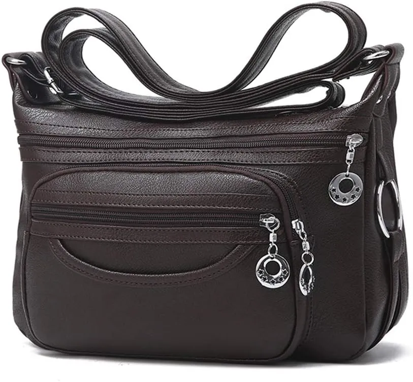 MINTEGRA Women Crossbody Bag Leather Handbag Pocketbook Lightweight Shoulder Purse