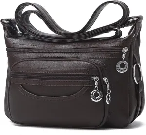 MINTEGRA Women Crossbody Bag Leather Handbag Pocketbook Lightweight Shoulder Purse