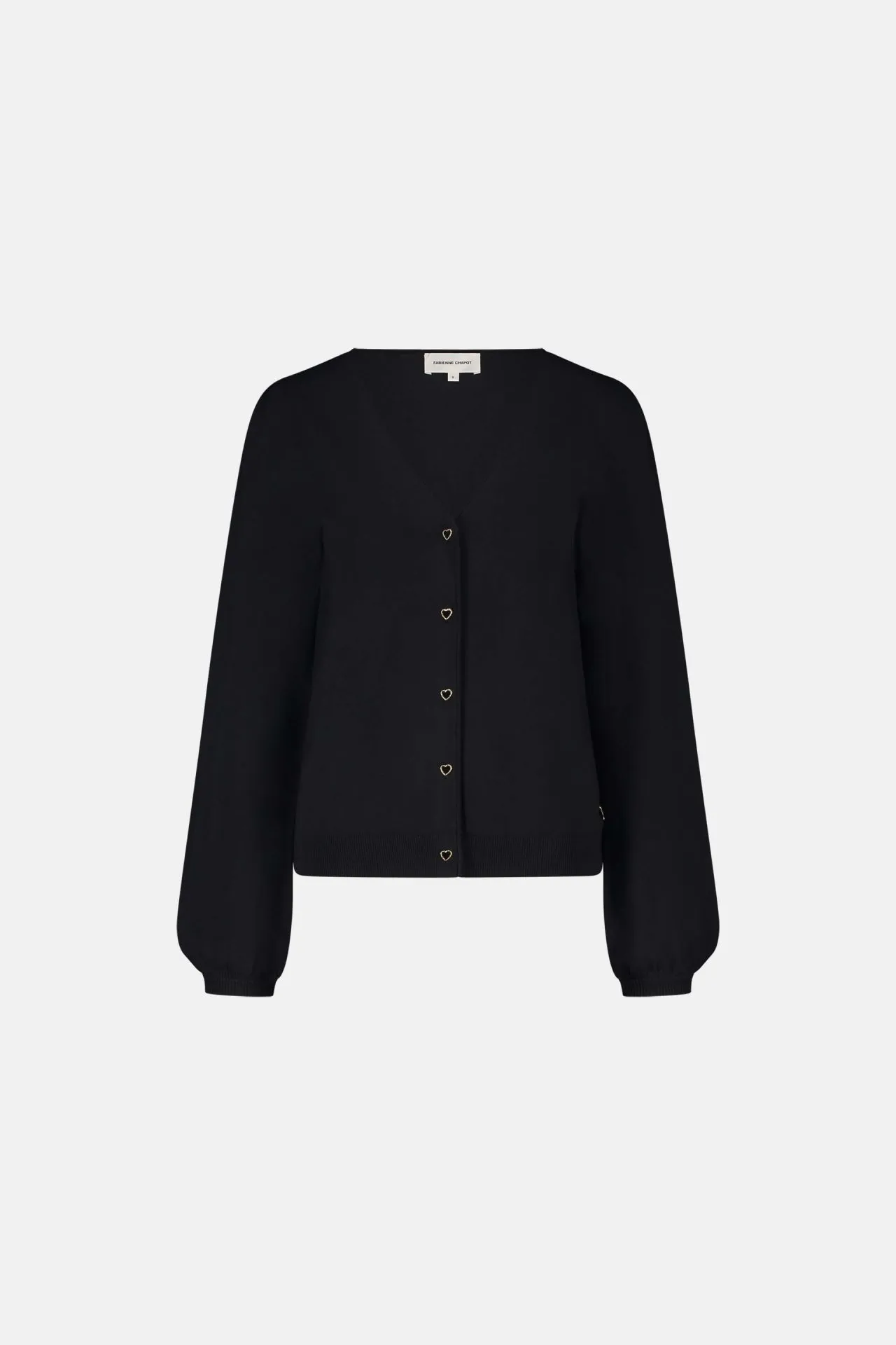 Molly V-Neck Cardigan - Black