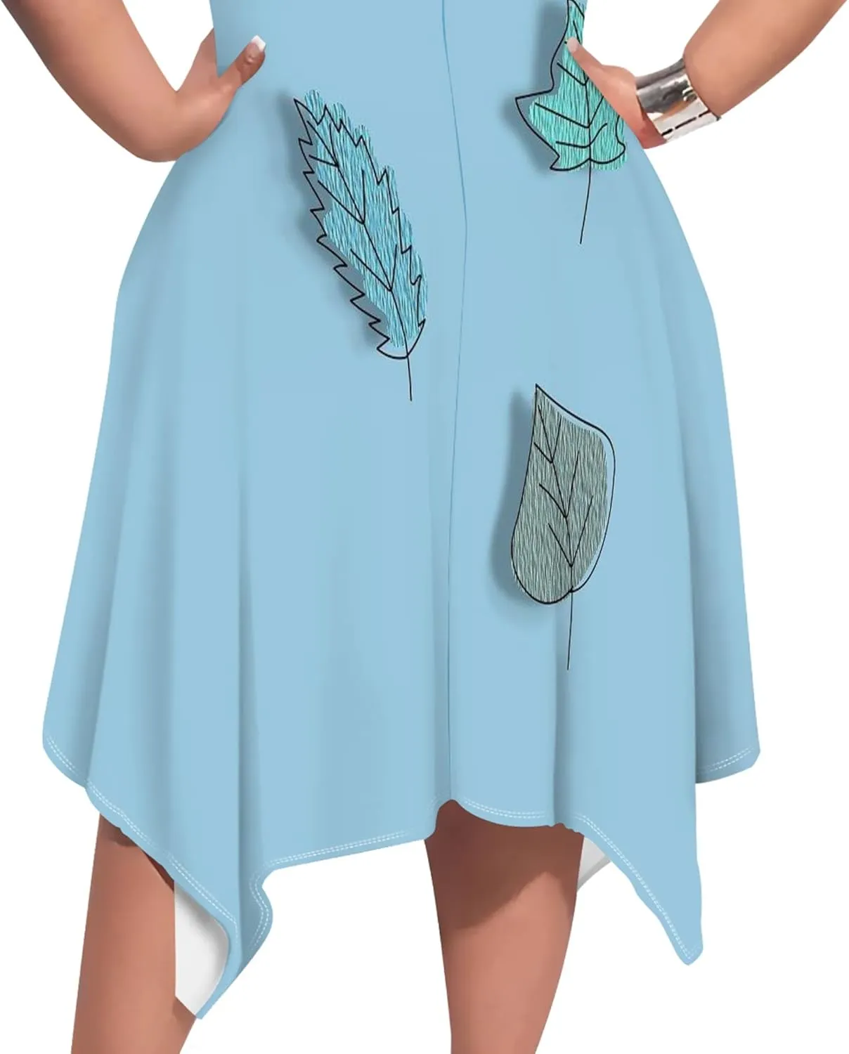 Oversize Tshirt Dress for Women Summer Printing Casual Plus Size Crewneck Short Sleeves Midi Tunic Dress with Pockets