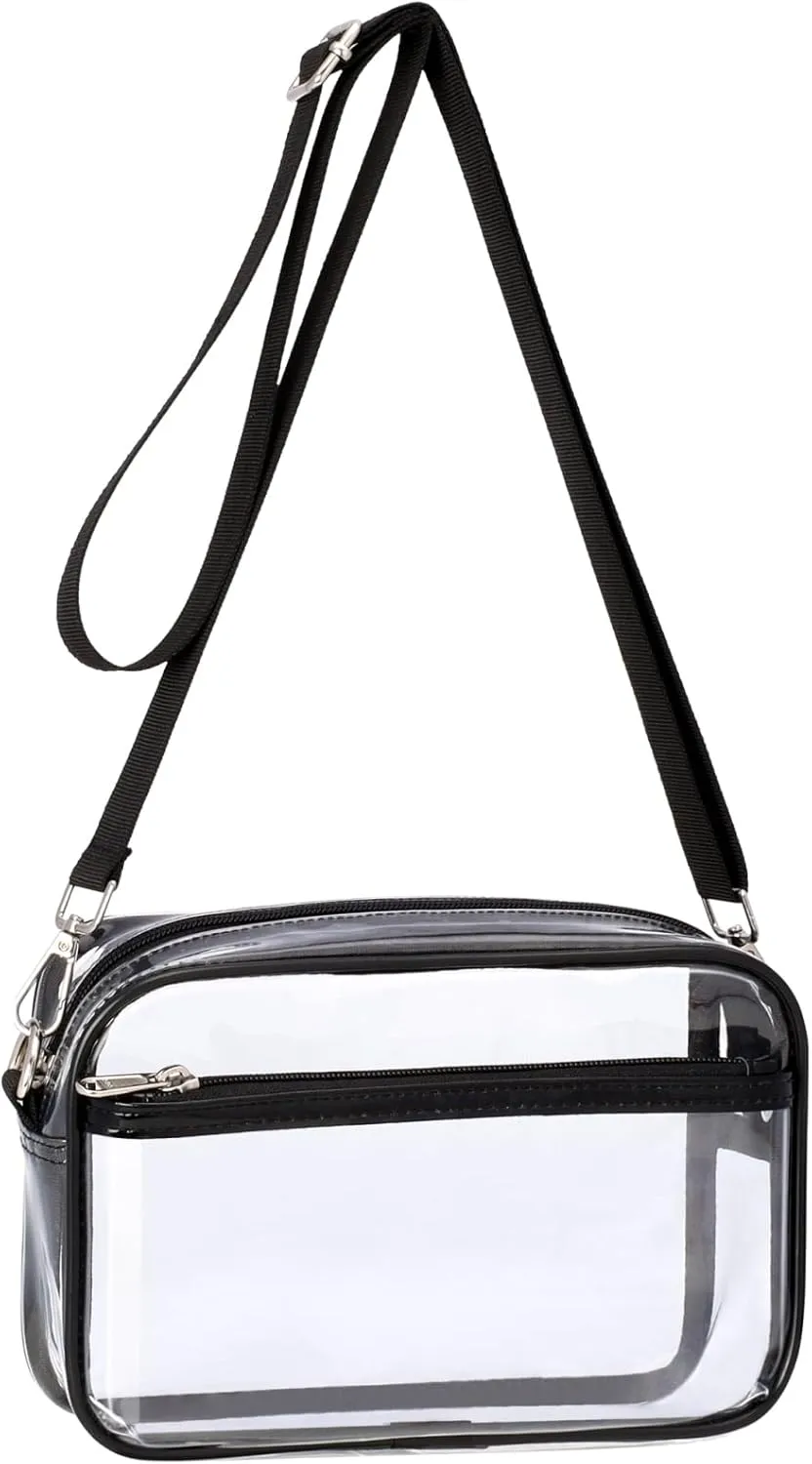 PACKISM Clear Bag for Stadium Events - Clear Purses for Women Stadium Crossbody Concert Bag for Game Day Sports, Festival