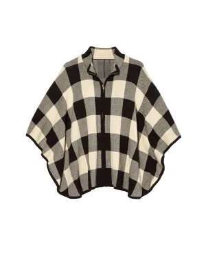 Patty Poncho | Black / Ivory