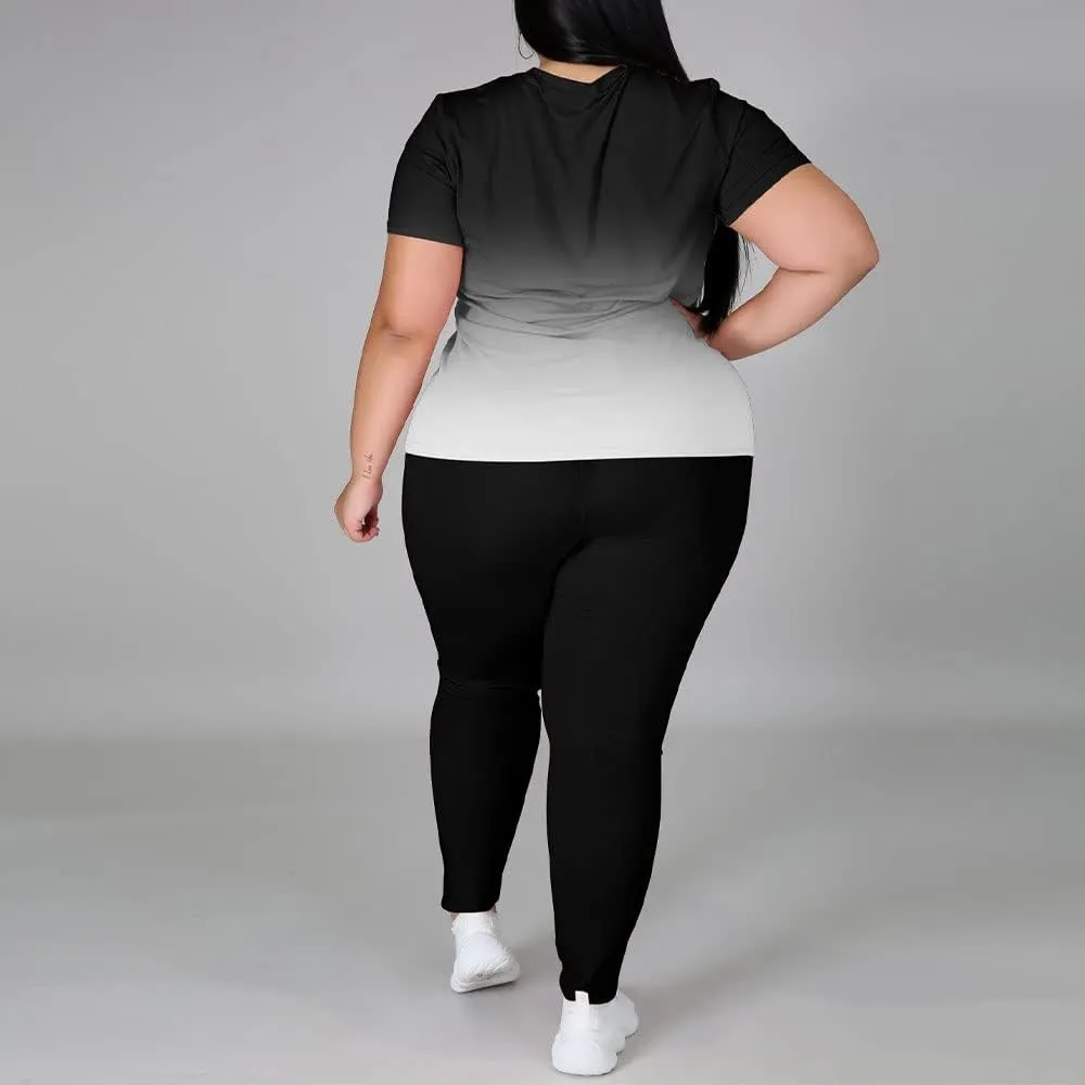 PINSV Plus Size Outfits For Women 2 Piece Sets 1x-5x