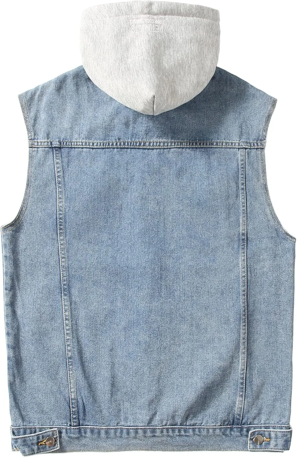 PRIJOUHE Men's Denim Vest Jean Vest Black Denim Motorcycle Black Blue Biker Plus Size Sleeveless