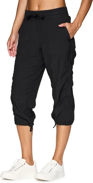 RBX Active Capri Pants for Women Joggers Stretch Lightweight Womens Casual Pant Capri with Drawstring