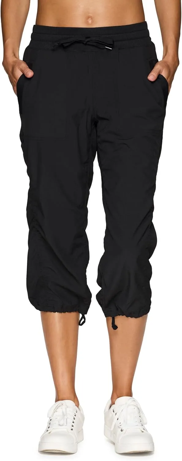 RBX Active Capri Pants for Women Joggers Stretch Lightweight Womens Casual Pant Capri with Drawstring
