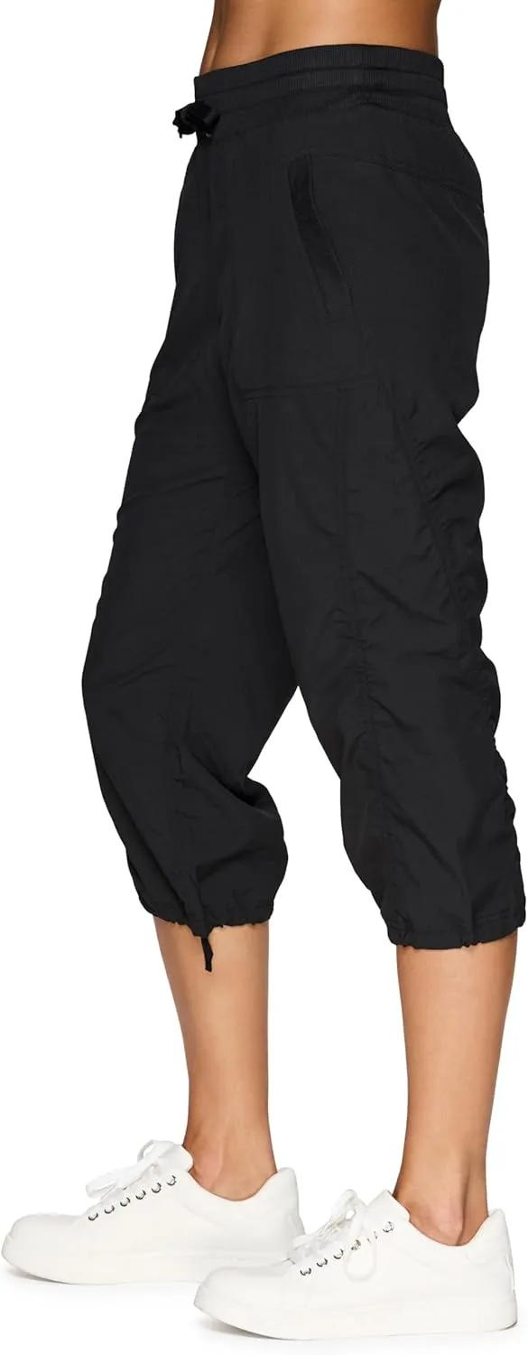 RBX Active Capri Pants for Women Joggers Stretch Lightweight Womens Casual Pant Capri with Drawstring