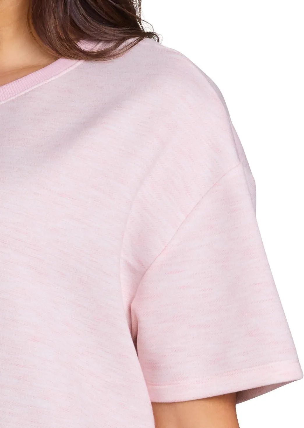 RBX Oversized T-Shirt for Women, Luxe Athleisure Fabric Loungewear Short Sleeve Workout Top with Plus Sizes