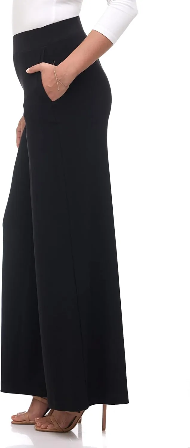 REKUCCI Travel in Style Women's Stretchy Elegant Palazzo Wide Leg Pant