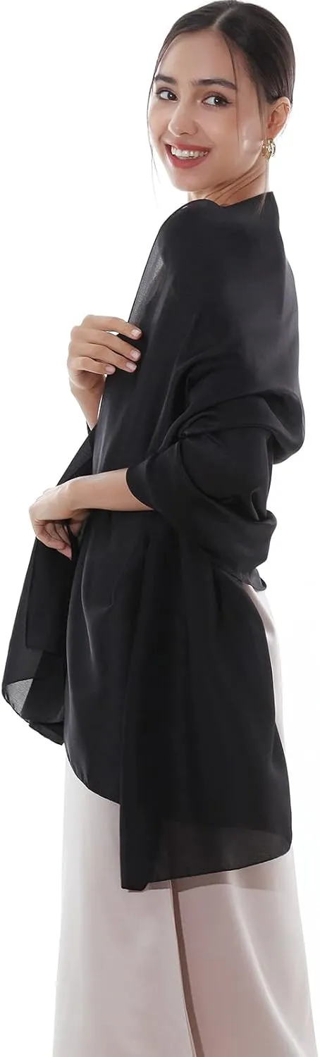 RIIQIICHY Shawls Wraps for Evening dresses Scarfs for Women Formal Shawl for Wedding Like Chiffon Shawl