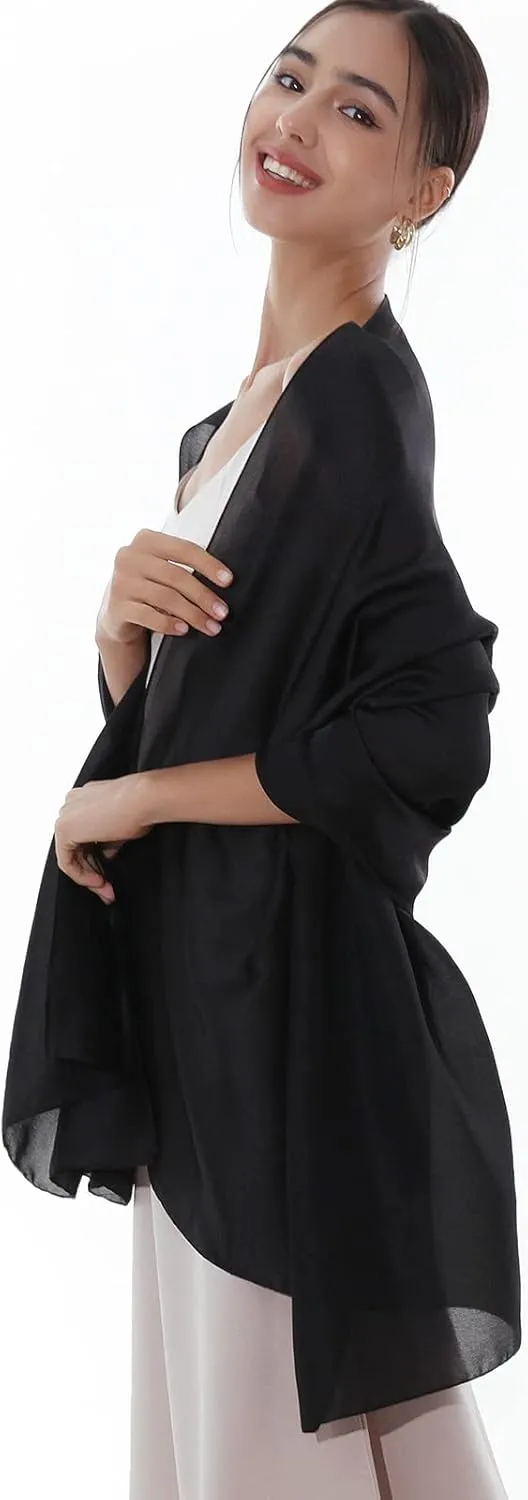 RIIQIICHY Shawls Wraps for Evening dresses Scarfs for Women Formal Shawl for Wedding Like Chiffon Shawl