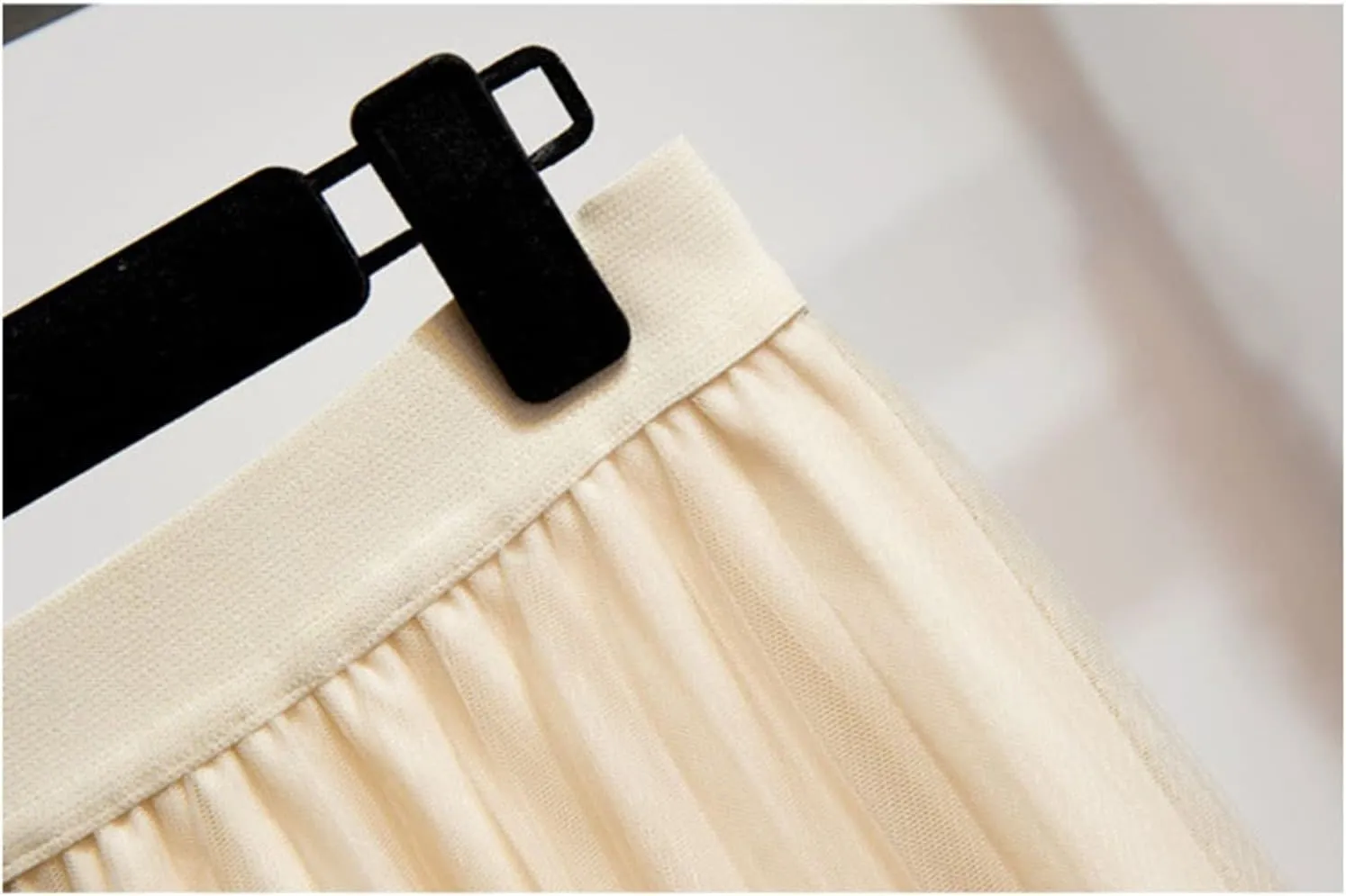 SaoBiiu Summer Pleated Lace Skirt Women Double Layer Sweet Mesh Elastic High Waist Spring Long Skirts