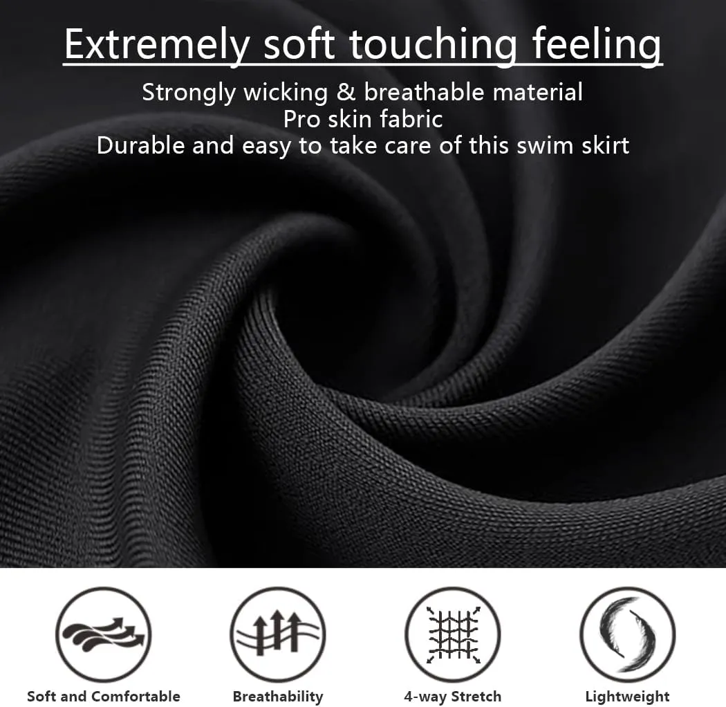 Seagoo Modest Swim Dress for Women Skirted Leggings Swimwear Skirt Sun Protection Capris High Waisted Skort L