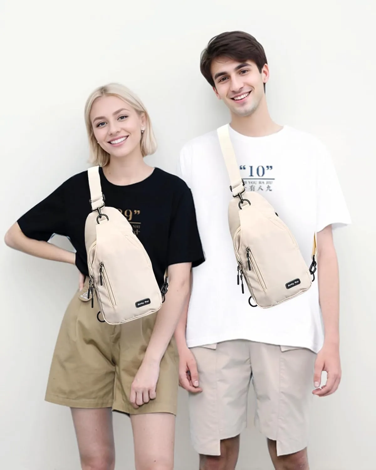 Seoky Rop Small Sling Backpack Crossbody Sling Bag Nylon Chest Bag Daypack Fanny Pack Cross Body Bag for Travel Hiking