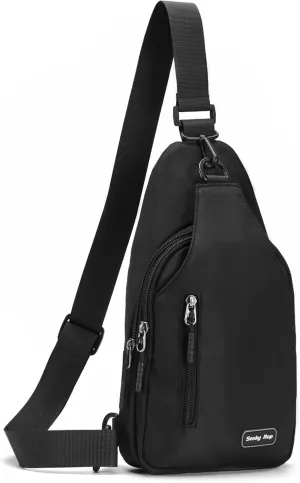 Seoky Rop Small Sling Backpack Crossbody Sling Bag Nylon Chest Bag Daypack Fanny Pack Cross Body Bag for Travel Hiking