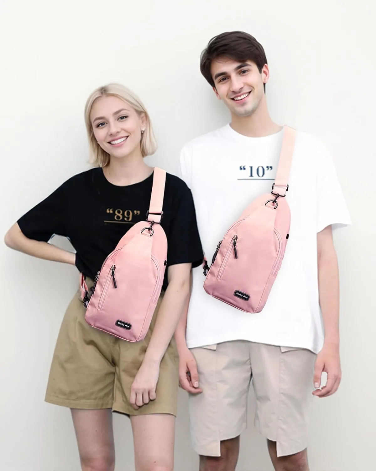 Seoky Rop Small Sling Backpack Crossbody Sling Bag Nylon Chest Bag Daypack Fanny Pack Cross Body Bag for Travel Hiking