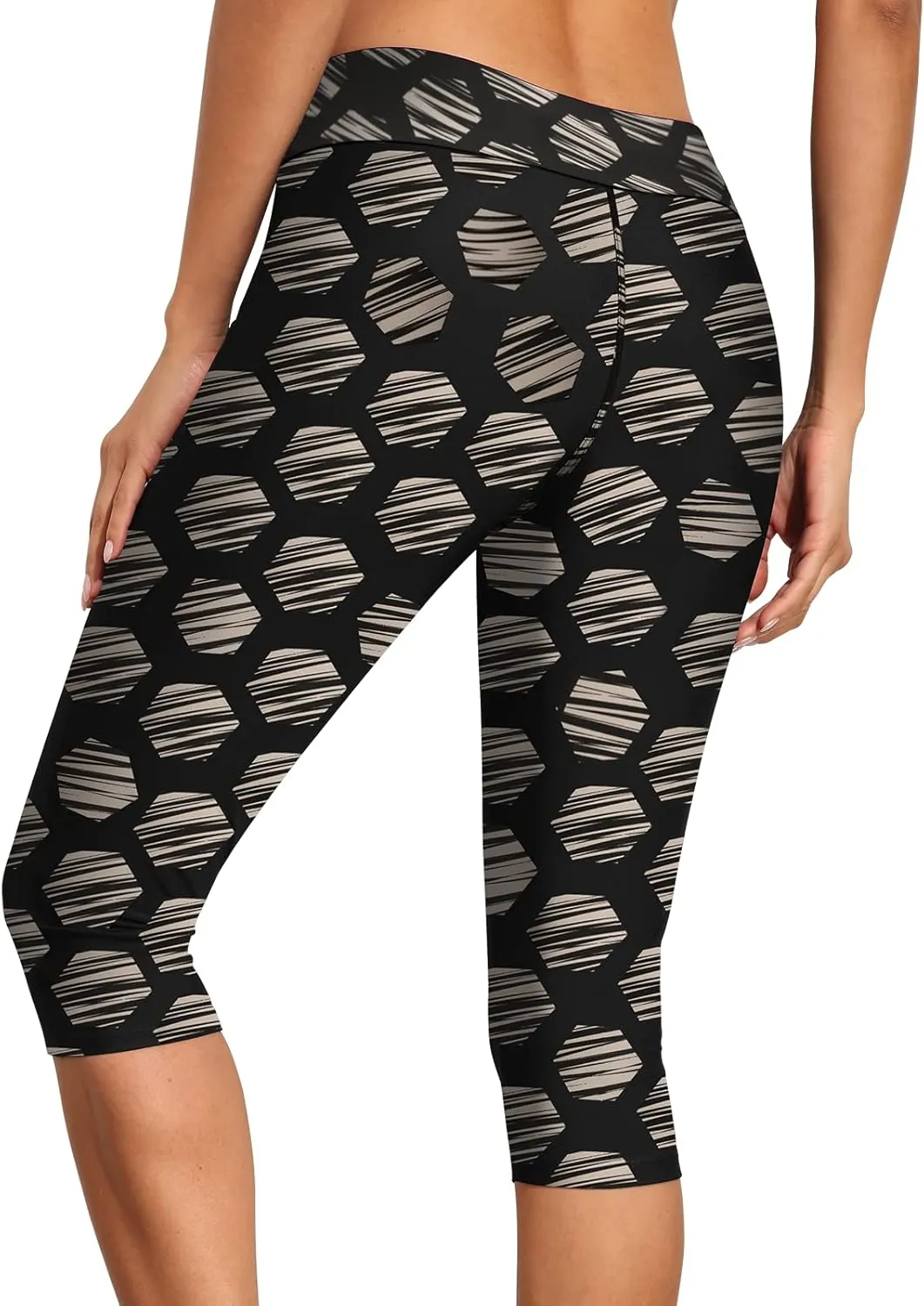 Septangle Women's Swim Bottom Mid Waist UPF 50  Swimwear Rash Guard Sport Leggings