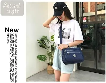 Single shoulder Messenger Crossbody Bag Nylon Purse Satchel Travel Women Lady Fashion Top Handle