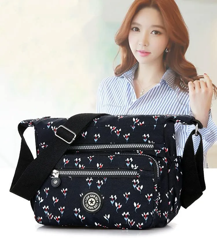 Single shoulder Messenger Crossbody Bag Nylon Purse Satchel Travel Women Lady Fashion Top Handle