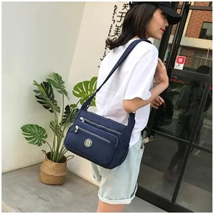 Single shoulder Messenger Crossbody Bag Nylon Purse Satchel Travel Women Lady Fashion Top Handle