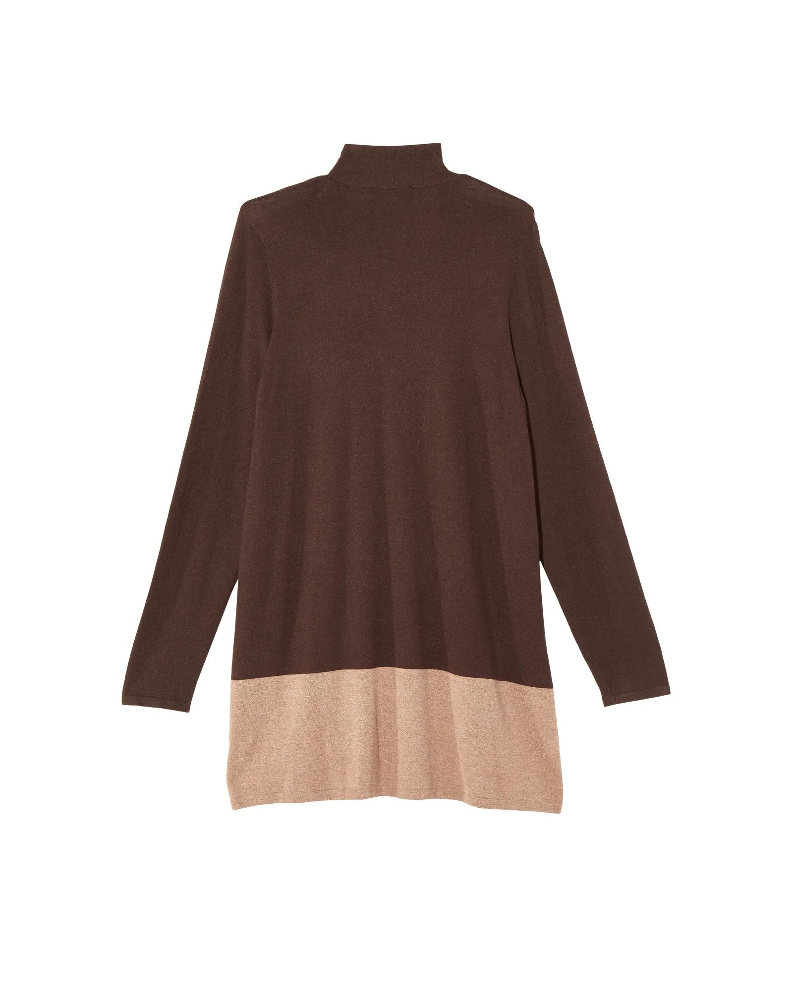 Skye Long Sleeve Color Block Cardigan | Brown / Tan