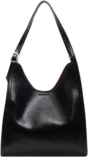 Slouchy Hobo Bags for Women Retro PU Leather Tote Bag Large Soft Shoulder Purses Everyday Work College Handbags