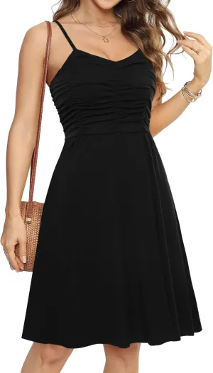 Spaghetti Strap Dresses for Women Casual Sundress for Women Beach A Line Summer Dress for Women