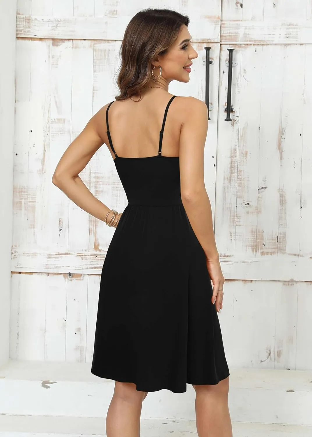 Spaghetti Strap Dresses for Women Casual Sundress for Women Beach A Line Summer Dress for Women