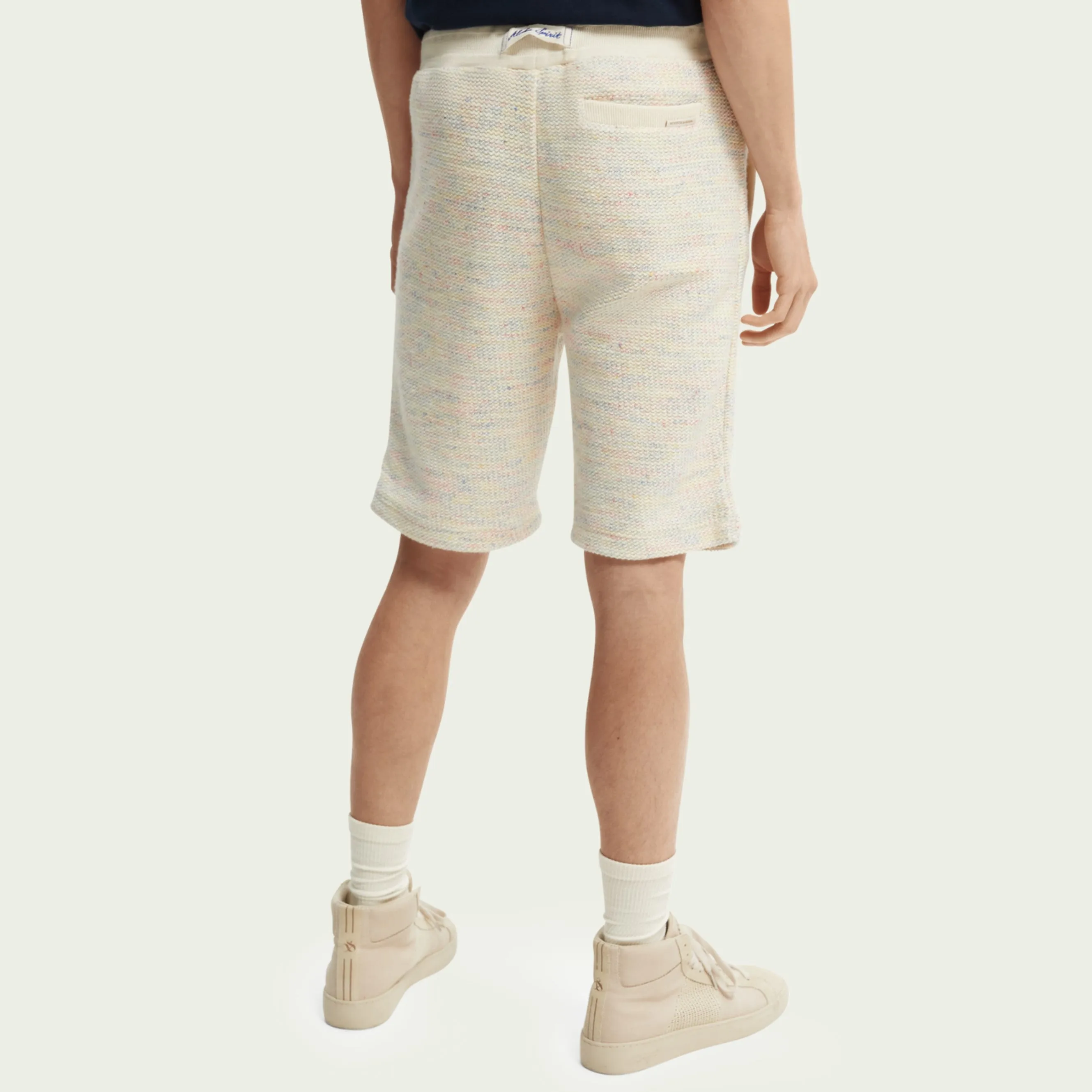 Structured Felpa Sweat Shorts (Blue Melange)