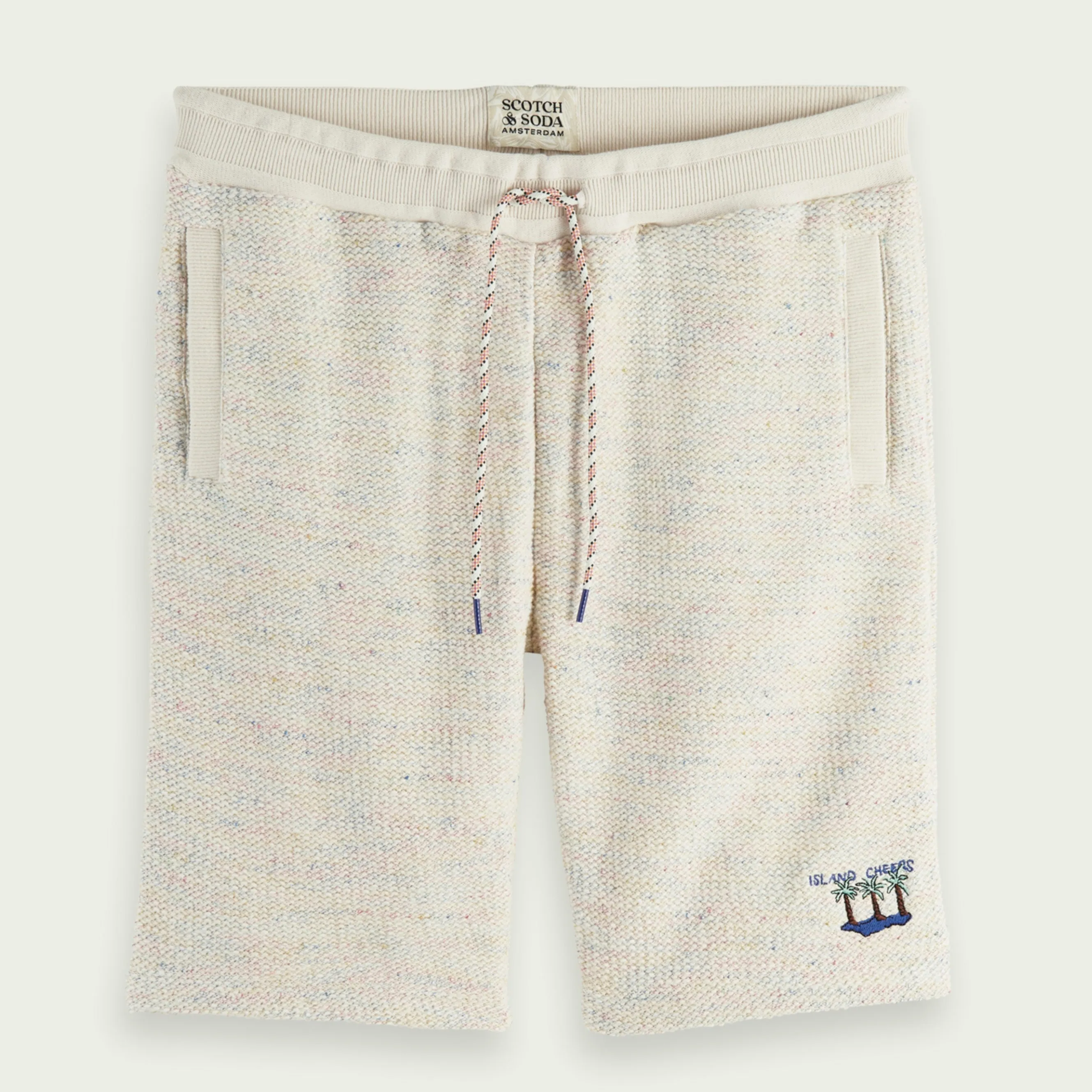 Structured Felpa Sweat Shorts (Blue Melange)
