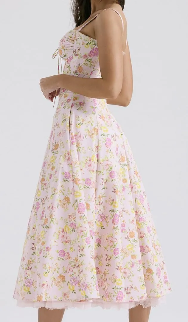Sundresses for Women Sexy Summer Casual Comfortable Floral Dresses Sleeveless Spaghetti Strap Beach Party Maxi Dress