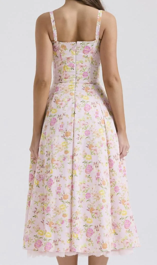 Sundresses for Women Sexy Summer Casual Comfortable Floral Dresses Sleeveless Spaghetti Strap Beach Party Maxi Dress