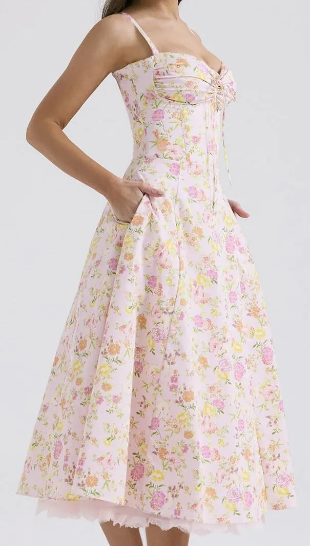 Sundresses for Women Sexy Summer Casual Comfortable Floral Dresses Sleeveless Spaghetti Strap Beach Party Maxi Dress