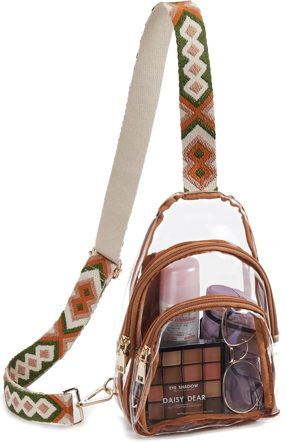Telena Clear Bag for Stadium Events Clear Purses for Women Stadium Crossbody Fanny Pack Sling Bag