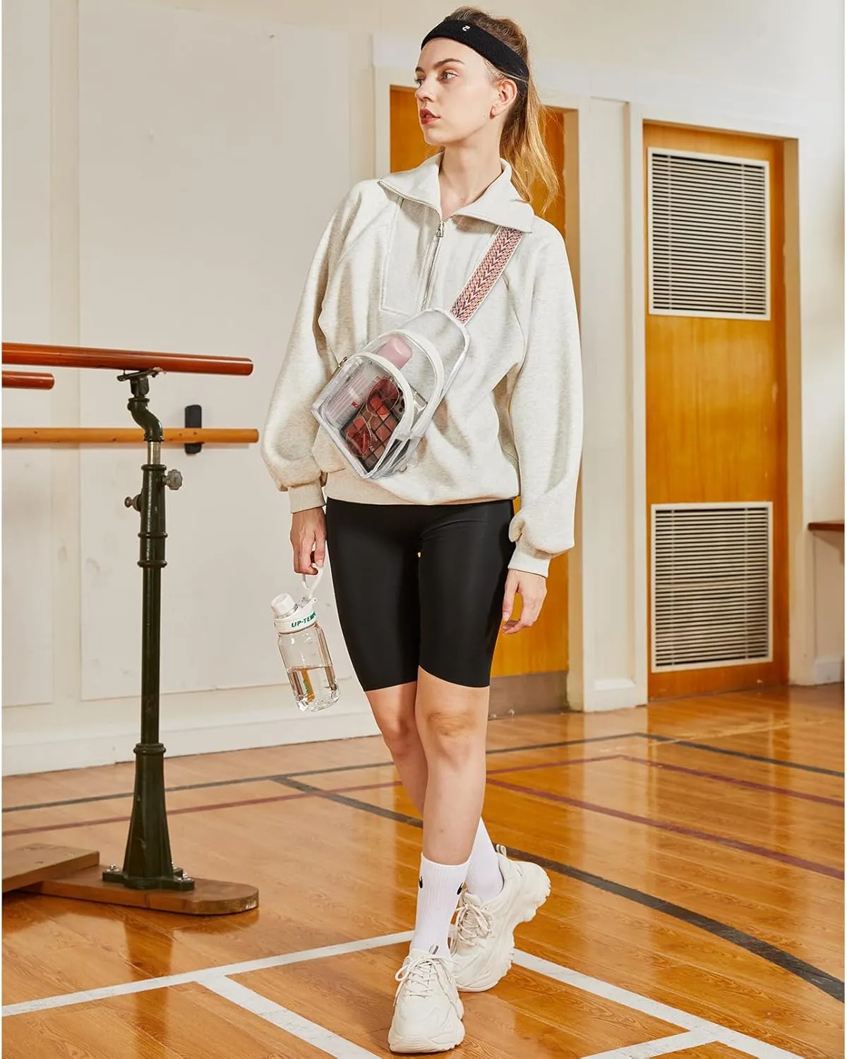 Telena Clear Bag for Stadium Events Clear Purses for Women Stadium Crossbody Fanny Pack Sling Bag