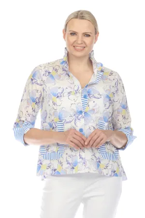 Terra Stripe & Floral Blouse