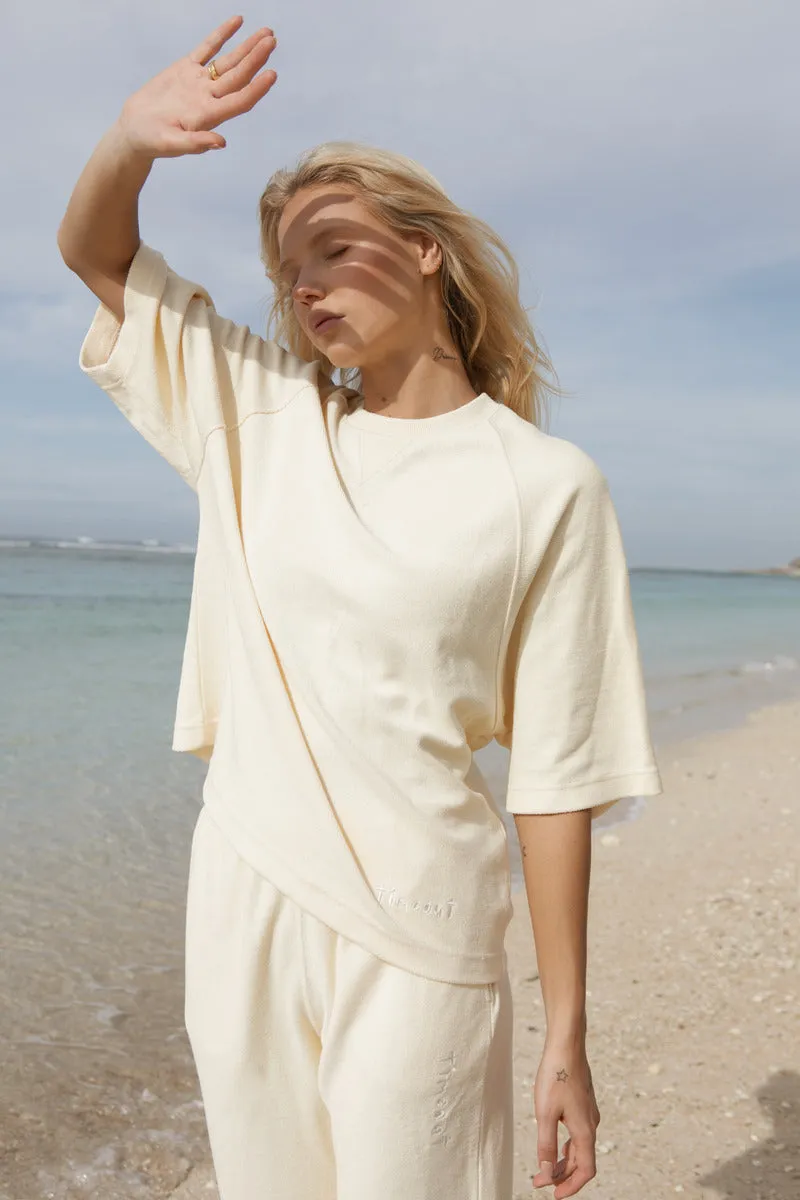 TIME OUT TERRY TEE - LIGHT YELLOW
