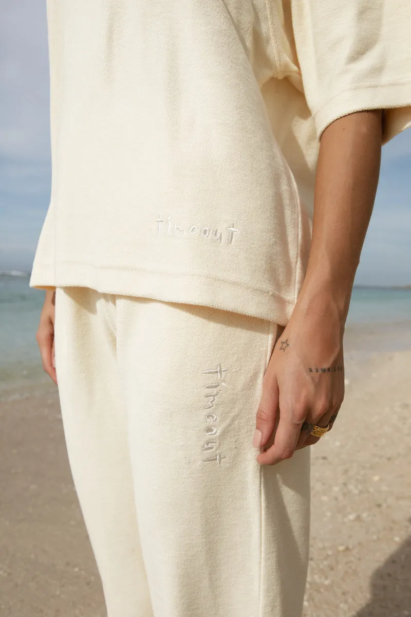 TIME OUT TERRY TEE - LIGHT YELLOW