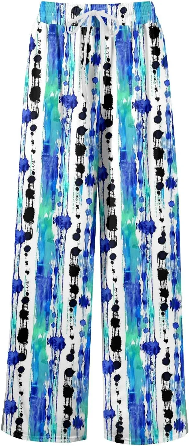 Travel Pants Women Relaxed Fit Baggy 2025 Casual Dressy Palazzo High Waist Trendy Trousers