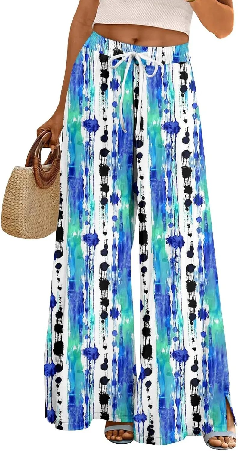 Travel Pants Women Relaxed Fit Baggy 2025 Casual Dressy Palazzo High Waist Trendy Trousers