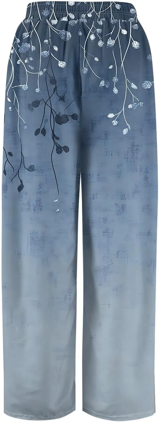 Travel Pants Women Relaxed Fit Baggy 2025 Casual Dressy Palazzo High Waist Trendy Trousers